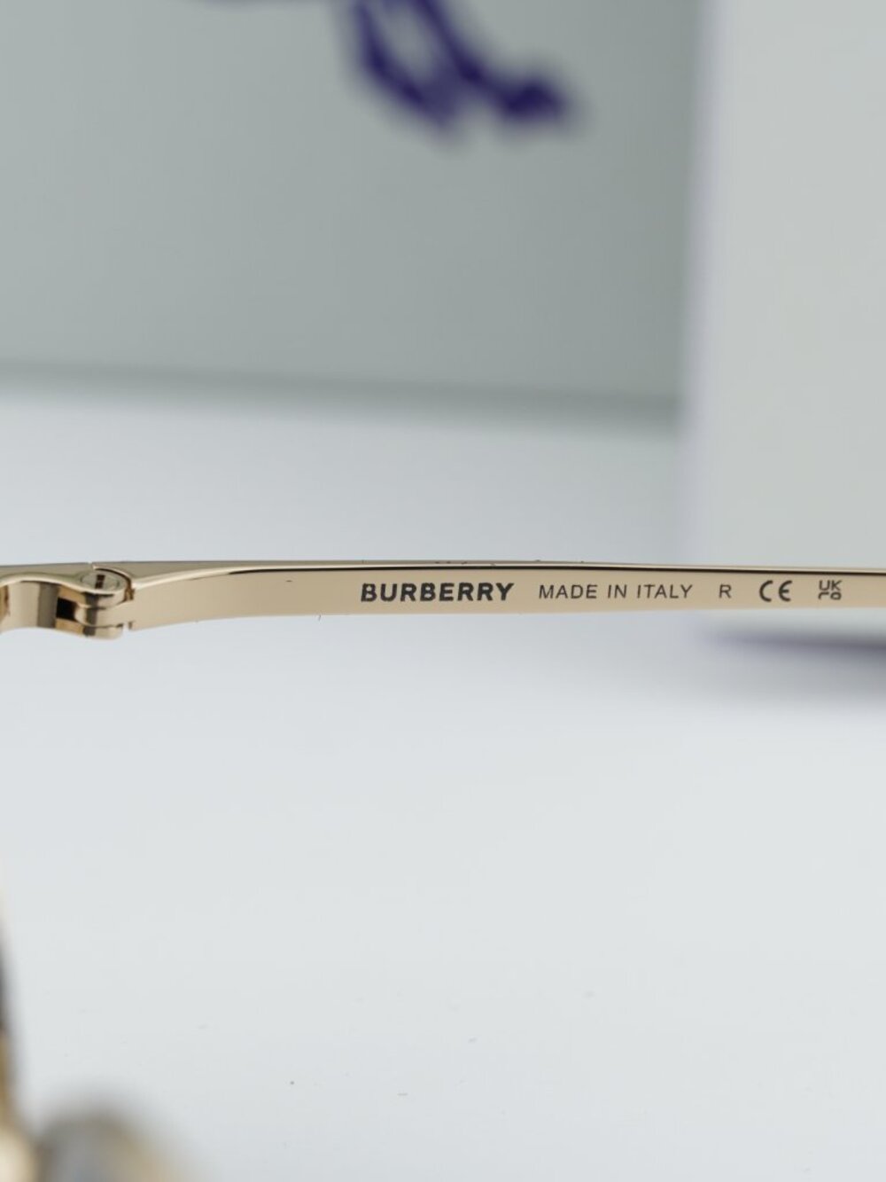 Burberry BE3169 110987 Oval Sunglasses - Gold/Grey - Picture 8 of 10